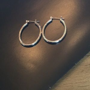 Beautiful silver hoop earrings
